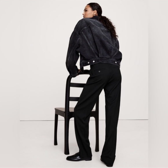 NWT! Banana Republic Black Siena Straight Wool Pant - Multiple Sizes🧡 - Picture 3 of 5